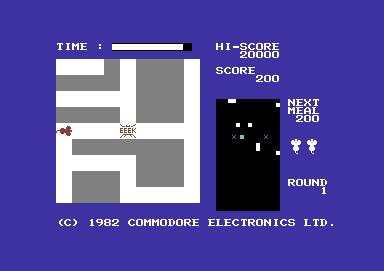 Radar Rat Race (Commodore 64) screenshot: Oh rats, I've died
