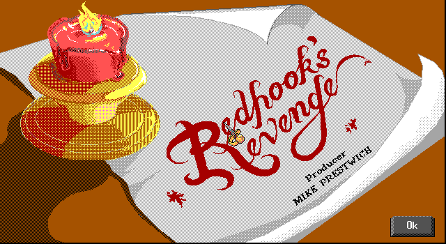 Redhook's Revenge (DOS) screenshot: title and credits loop play