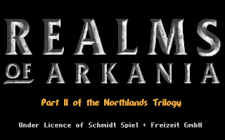 Realms of Arkania: Star Trail (DOS) screenshot: Opening Title