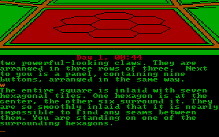 Rendezvous with Rama (DOS) screenshot: Hmm, some hexagon tiles...