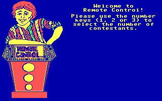 Remote Control (DOS) screenshot: Welcome to the game!