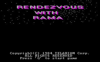 Rendezvous with Rama (DOS) screenshot: Title screen