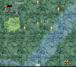 Space Megaforce (SNES) screenshot: Get away from me, suckers!