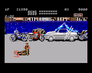 Renegade (Amiga) screenshot: Second boss down on the ground