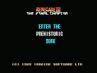 Renegade III: The Final Chapter (MSX) screenshot: The prehistoric zone
