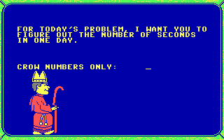 Remote Control (DOS) screenshot: And here is today's math question...