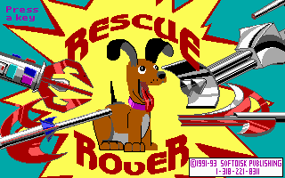 Rescue Rover (DOS) screenshot: Title Screen