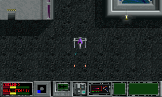Traffic Department 2192 (DOS) screenshot: Sometimes you pilot Vulture skids.