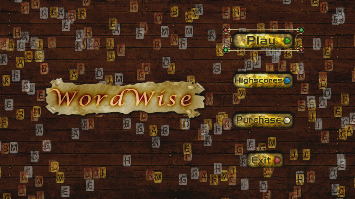 WordWise (Xbox 360) screenshot: Main menu (Trial version)
