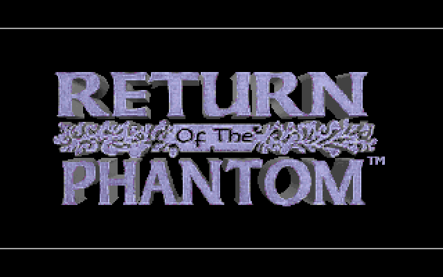 Return of the Phantom (DOS) screenshot: main title