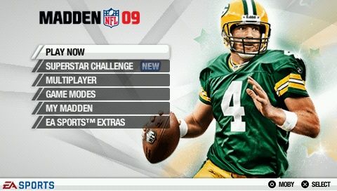 Madden NFL 09 (PSP) screenshot: Main menu