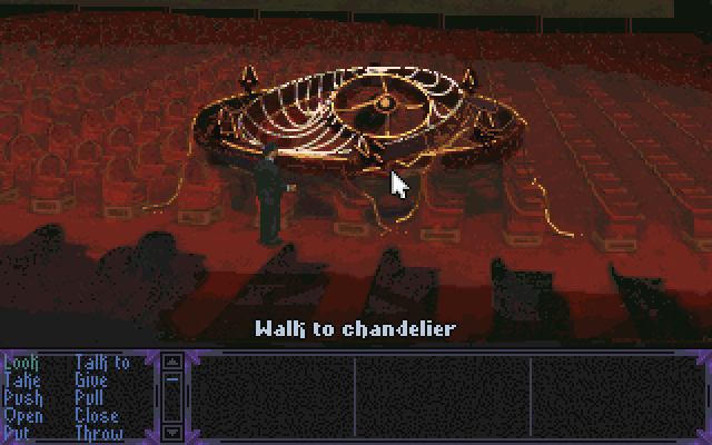 Return of the Phantom (DOS) screenshot: at the crime scene