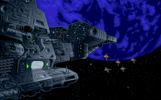 Reunion (DOS) screenshot: Intro sequence (second 'war' part)