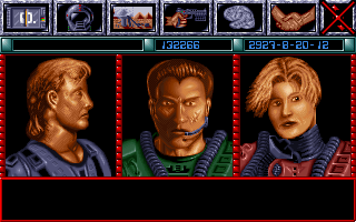 Reunion (DOS) screenshot: Commanders - list of pilots