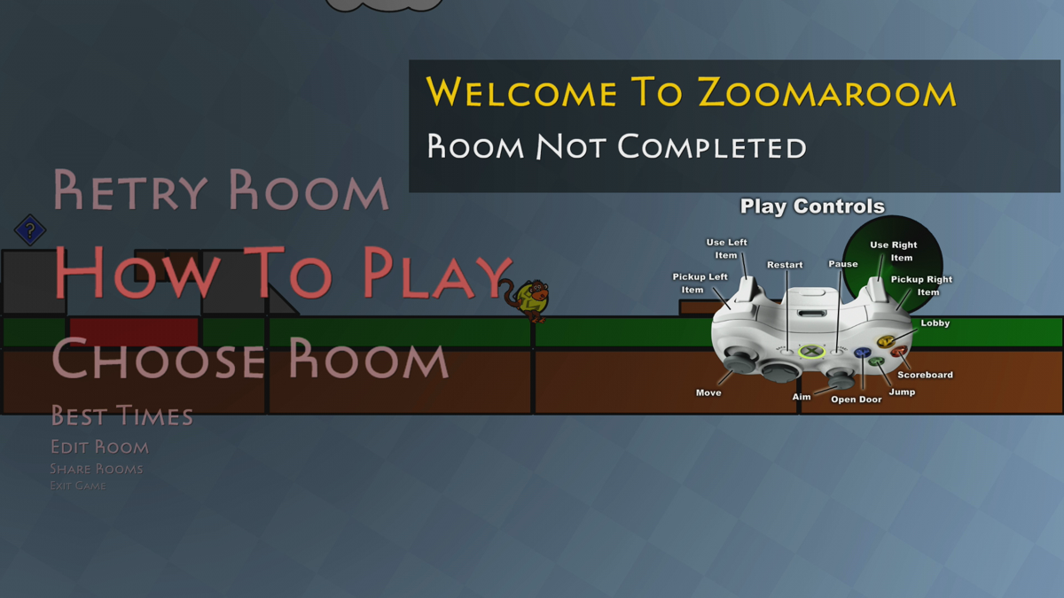 Zoomaroom (Xbox 360) screenshot: Main menu (Trial version)