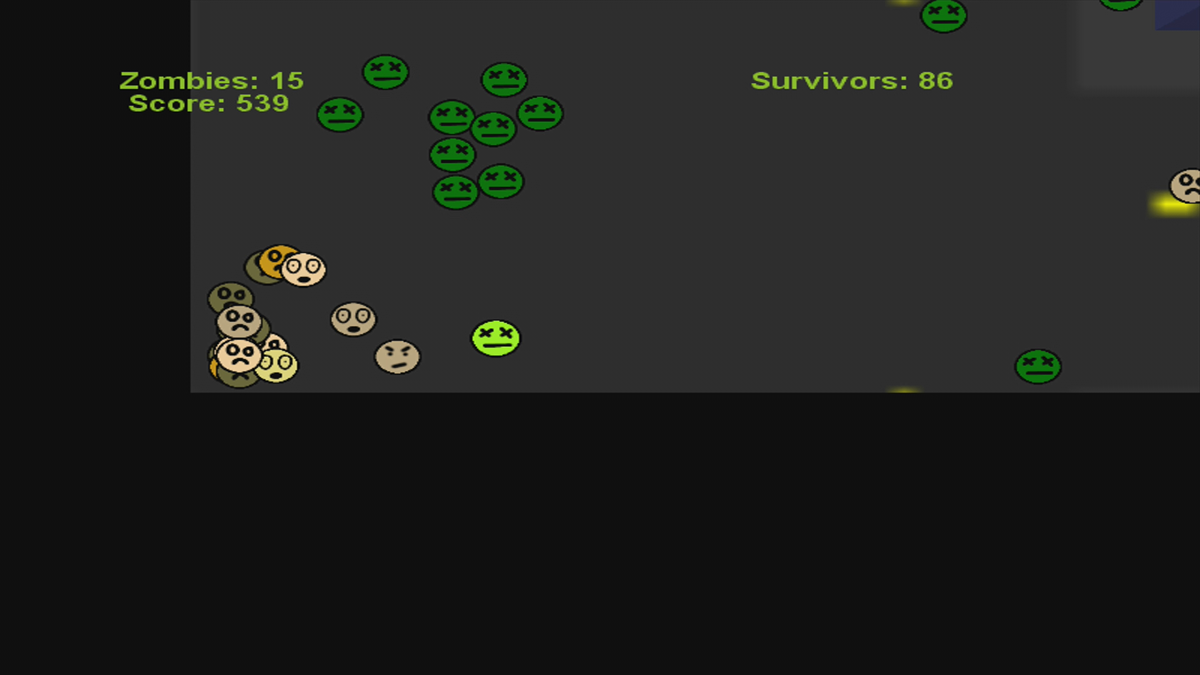 Zombie Hero (Xbox 360) screenshot: With zombie buddies it becomes easier to gang up on humans (Trial version)