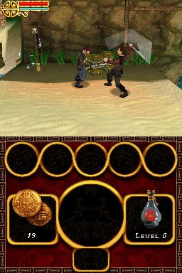 Disney Pirates of the Caribbean: At World's End (Nintendo DS) screenshot: Brawl on the beach