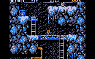Rick Dangerous 2 (Atari ST) screenshot: Some floors are covered with ice.
