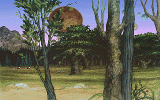 Ringworld: Revenge of the Patriarch (DOS) screenshot: Escaping the troops