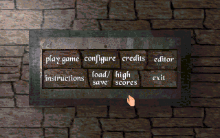 Rings of the Magi: Grand Master Edition (DOS) screenshot: main menu