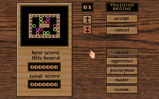 Rings of the Magi: Grand Master Edition (DOS) screenshot: choosing levels