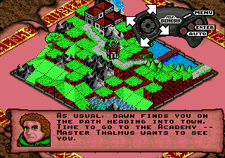 Rings of Power (Genesis) screenshot: Starting the game