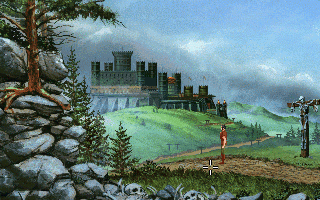 Ringworld: Revenge of the Patriarch (DOS) screenshot: Kzin castle
