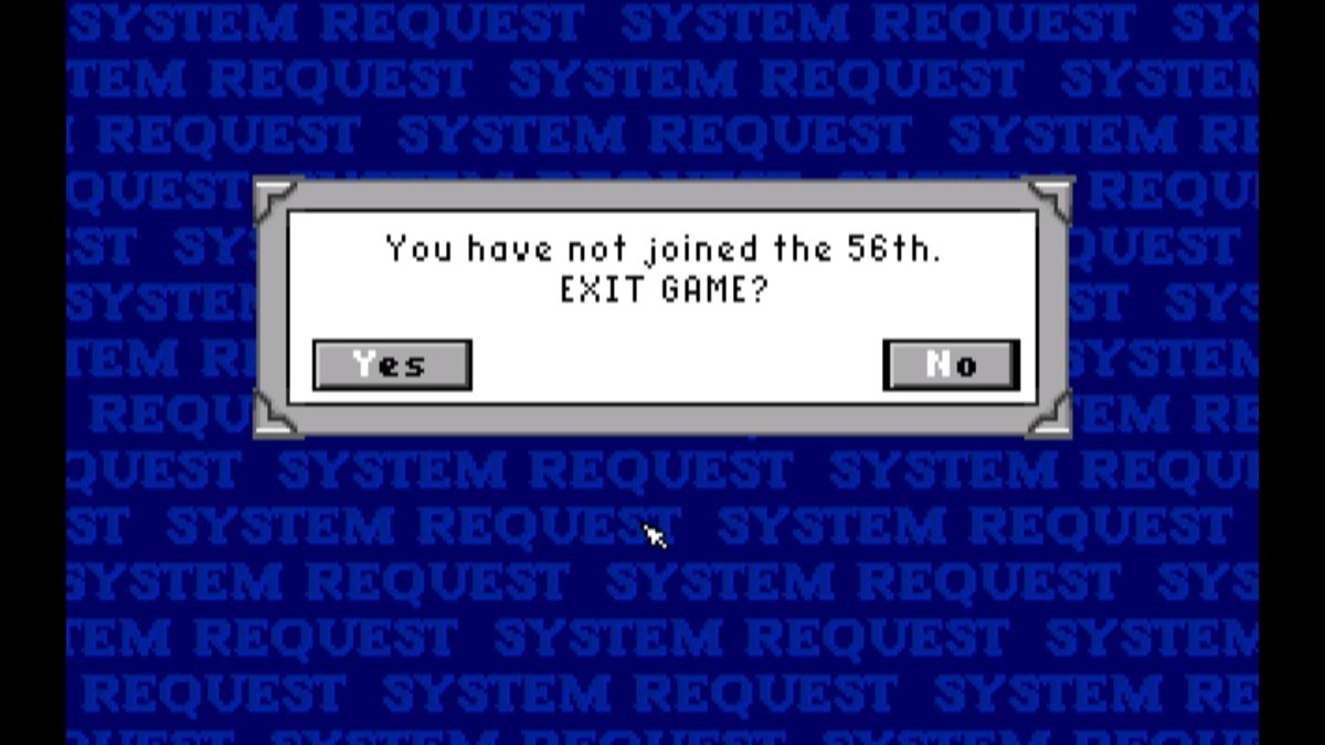 Wings (Windows) screenshot: Leaving the game has a nostalgic Amiga feel to it (GOG version)