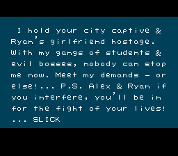 River City Ransom (NES) screenshot: The story