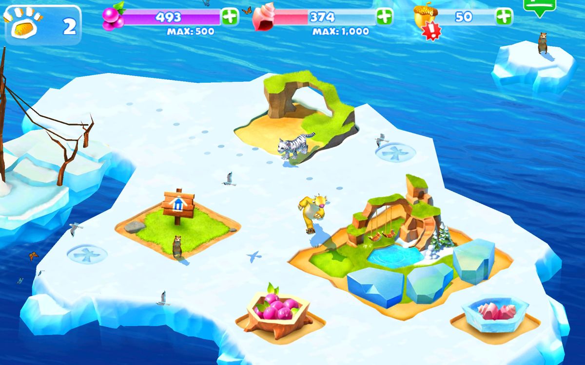 Ice Age: Adventures (Android) screenshot: A very early part of the village