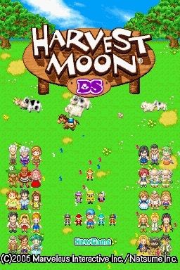 Harvest Moon DS (Nintendo DS) screenshot: Title Screen.