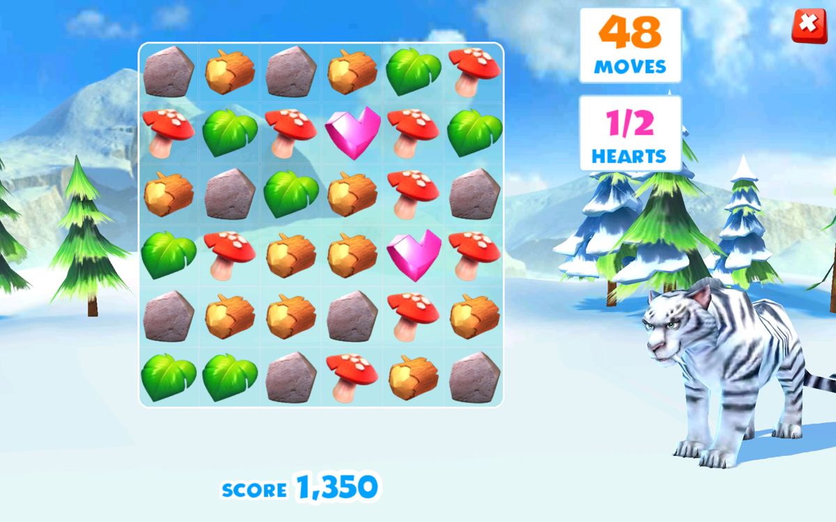 Ice Age: Adventures (Android) screenshot: The match-three mini-game