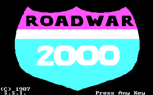 Roadwar 2000 (DOS) screenshot: Title screen