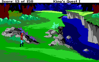 Roberta Williams' King's Quest I: Quest for the Crown (DOS) screenshot: Walking