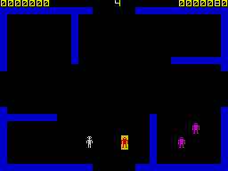 Frenzy (ZX Spectrum) screenshot: I shot the robot...