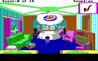 Mixed-Up Mother Goose (DOS) screenshot: Everyone will tell you what they want you to bring them