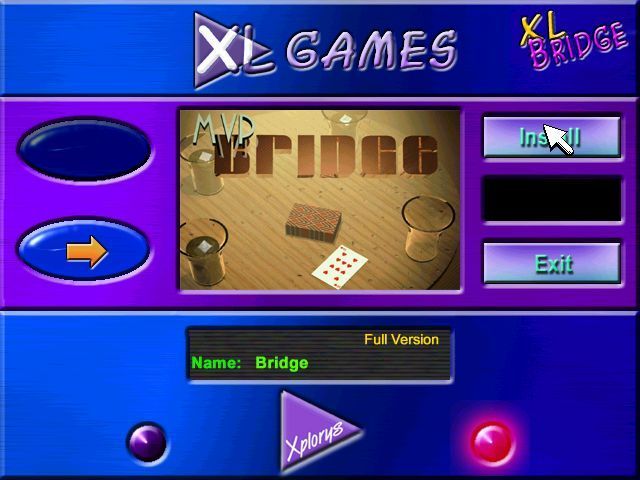 Bridge Deluxe (Windows) screenshot: The disc autoloads and shows the player this screen