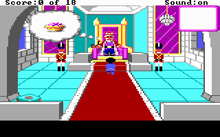 Roberta Williams’ Mixed-Up Mother Goose (DOS) screenshot: The King will actually want two items