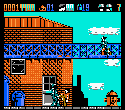 RoboCop 2 (NES) screenshot: Show them, Robocop!