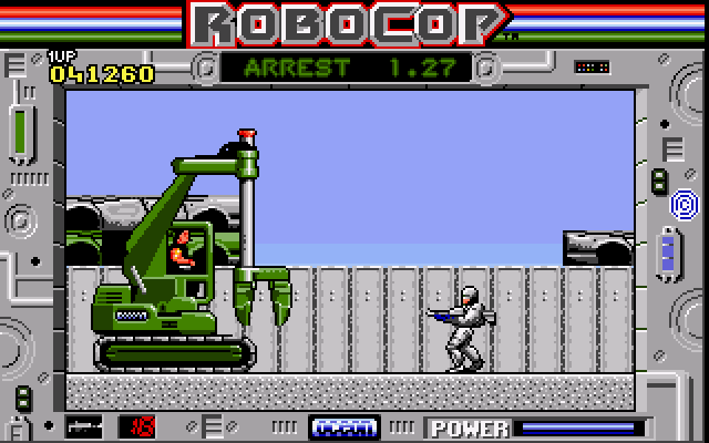 RoboCop (Amiga) screenshot: Put the person in that machine out of commission