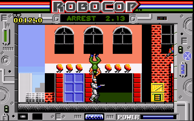 RoboCop (Amiga) screenshot: "Aaaaaiiieeeeee"