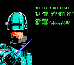 RoboCop 2 (NES) screenshot: Your mission