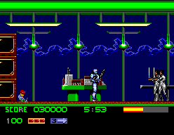 RoboCop 3 (SEGA Master System) screenshot: Boss at OCP Headquarters