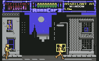 RoboCop 3 (Commodore 64) screenshot: Locked on a target