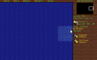 Sid Meier's Colonization (DOS) screenshot: Just starting