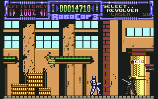 RoboCop 3 (Commodore 64) screenshot: Watch out for the ninja