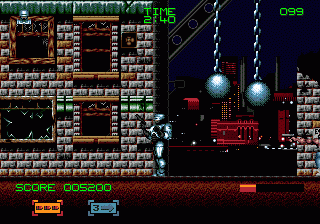 RoboCop 3 (Genesis) screenshot: Wrecking balls
