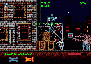 RoboCop 3 (Genesis) screenshot: 2 powerups and 2 baddies