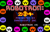 Robotron: 2084 (Lynx) screenshot: The colorful title screen