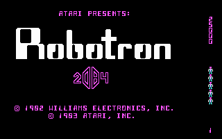 Robotron: 2084 (PC Booter) screenshot: Titlescreen